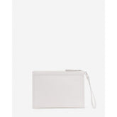 Lanvin White Leather Men Pouch Wallet